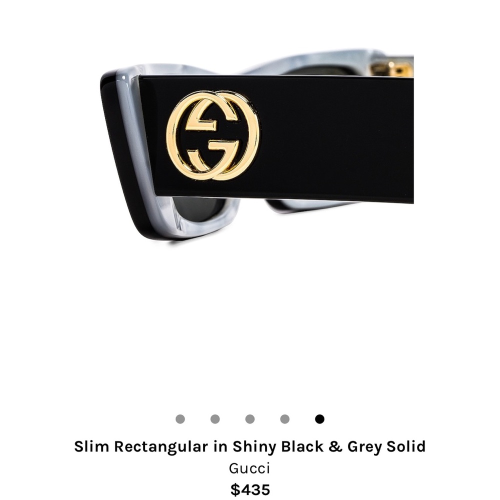 Gucci Slim Rectangular Sunglasses - image 5